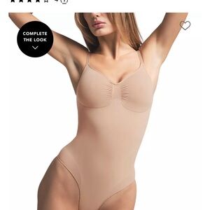 SKIMS Tan Ruched Bodysuit NWOT